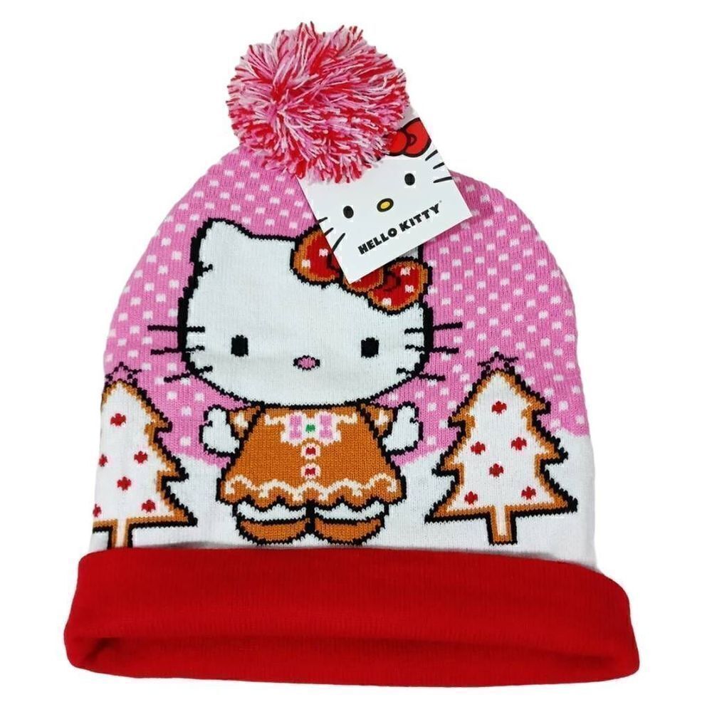 Hello Kitty Gingerbread Pom Beanie -G